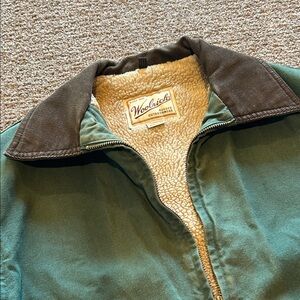 Woolrich Men's Forest Jacket with Dark Brown Collar